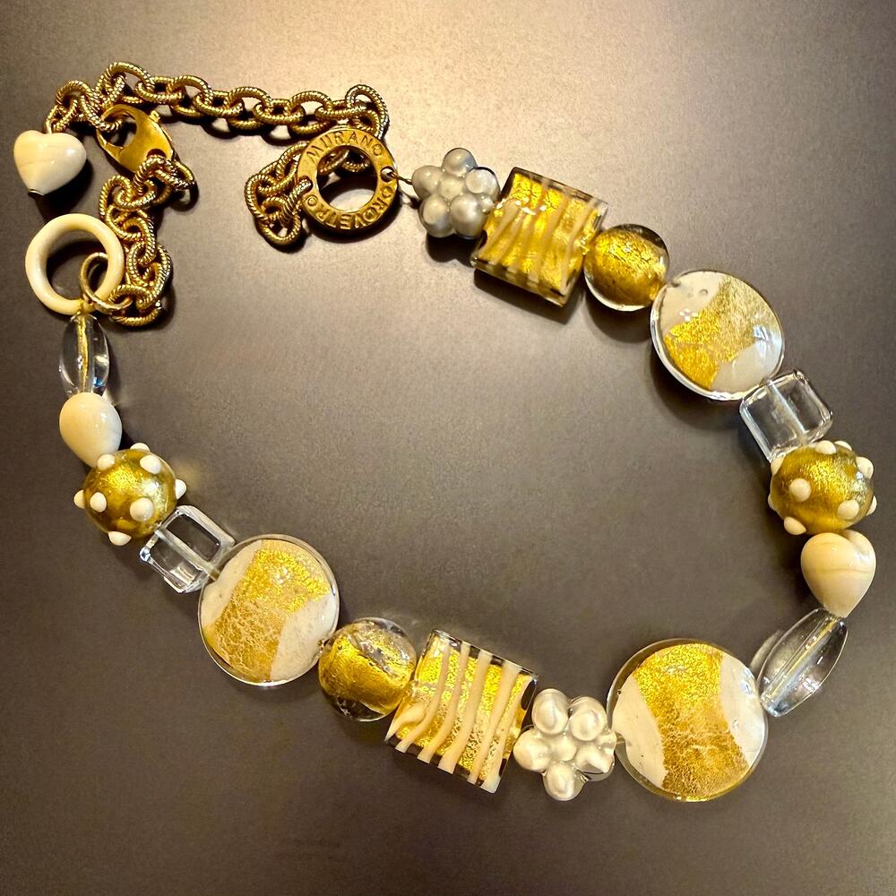 Orovetro Venetian Murano Artisan Glass Beaded Necklace